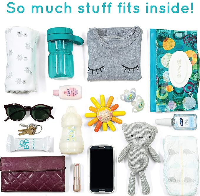 Swanoo Stroller Caddy Organizer With Cup Holder, Non Slip Straps Bag for Phone, Pet Stroller Accessories, Universal Fits Uppababby Vista v2 Wonderfold Wagon, Doona and More