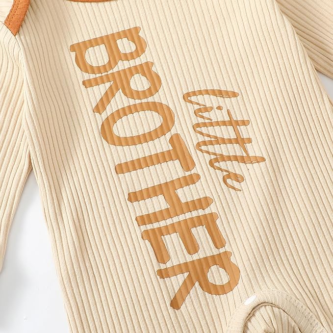 NZRVAWS Baby Boy Clothes Preemie Infant Boy Bear Outfits Jumpsuit Bodysuit Letter Print Romper