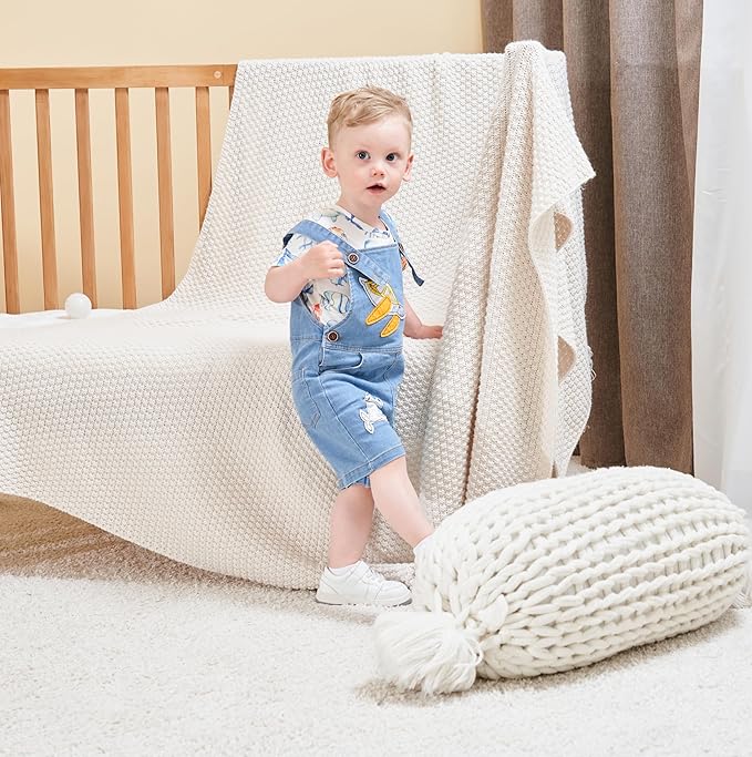 Cute Baby Boy Clothes Suit Toddler Boys' Striped long Sleeve T-Shirt+Denim Overalls Jumpsuit Pants Outfits Sets