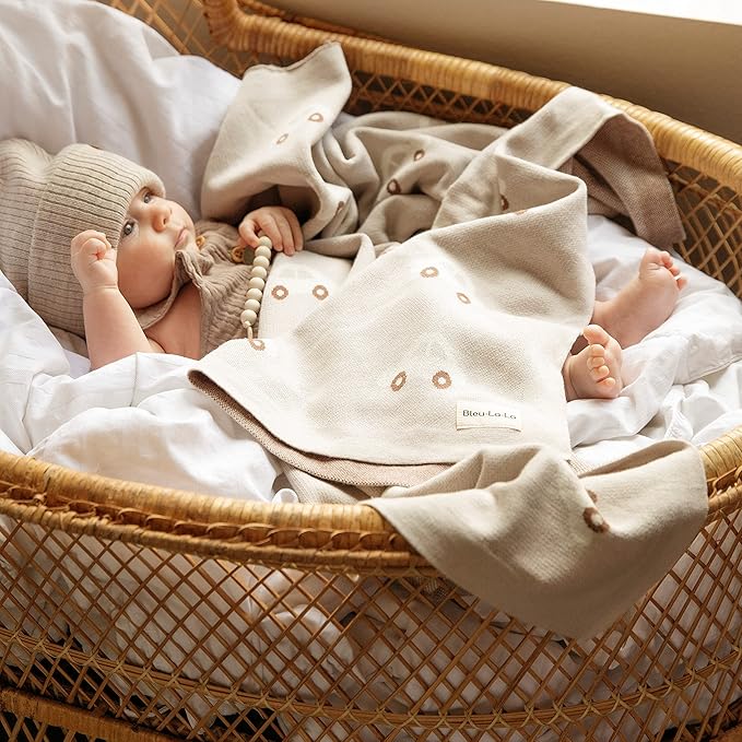 Baby Receiving Blanket for Boys 100% Cotton Buttery Soft Cozy Receiving Swaddle Stroller Blanket for Shower Gift Registry for Newborns, Infants, Toddlers (Cars - Oat)