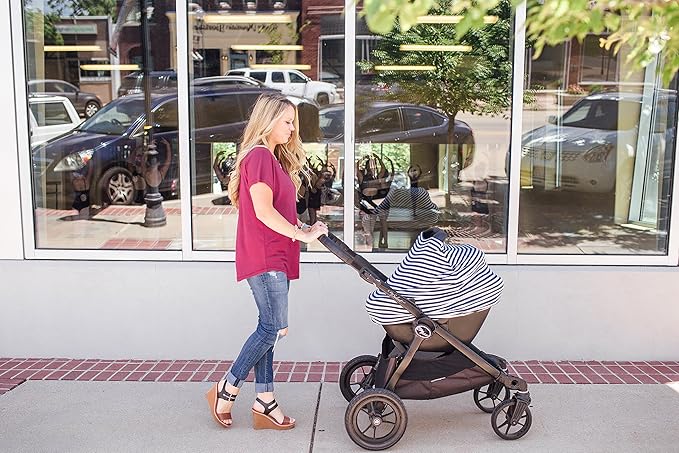 Baby Car Seat Cover Canopy and Nursing Cover Multi-Use Stretchy 5 in 1 Gift "The Sailor" by Copper Pearl