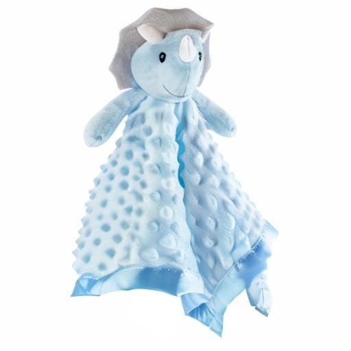 Pro Goleem Loveys for Babies - Soft Security Blanket Baby Snuggle Toy Newborn Stuffed Animals Baby Gifts for Boys and Girls, Triceratops Dinosaur, 16 Inch