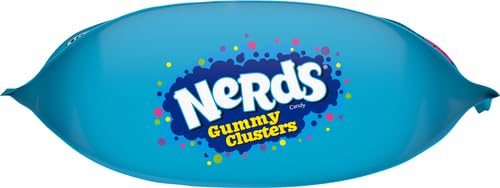 NERDS Gummy Clusters, Candy, Very Berry, Crunchy and Gummy, 18.5 oz (Pack of 2)