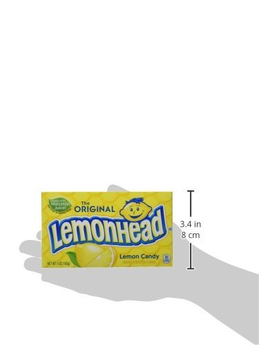 Lemonhead Hard Lemon Candy, 5 Ounce Movie Theater Candy Boxes (Pack of 24)
