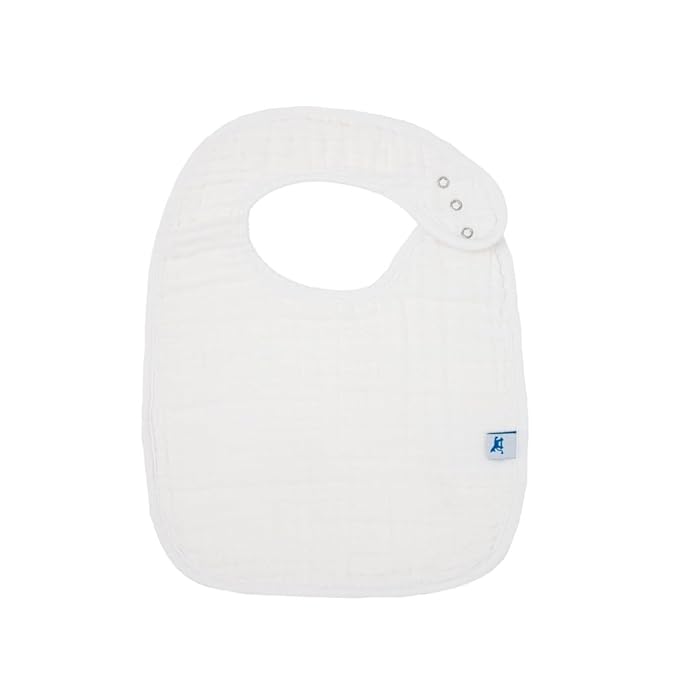 Little Unicorn Premium Classic Bib 3 pack | Adjustable as baby grows | Soft fabric on skin | Great for first time eaters (White)