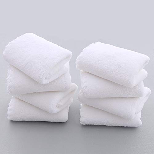 8 Pack Large Burp Cloths for Baby - 20" by 10" Ultra Absorbent Burping Cloth, Baby Washcloths, Newborn Towel - Milk Spit Up Rags - Burpy for Unisex, Boy, Girl - Burp Cloths Set(White)