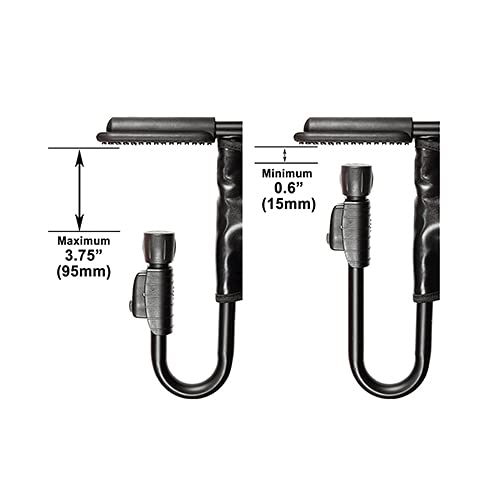 guzzie+Guss Perch Clip On Table Chair – Easy and Secure Setup for Travel (Including Restaurants, Picnics), at Home (Kitchen Islands, Dining Tables) with Machine Washable Fabric, Charcoal