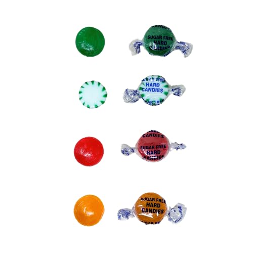 Sugar Free Assortment Hostess Deluxe Fruit Mix Hard Candies -1lb Bag Individually Wrapped Keto And Diabetic Friendly Gourmet Nostalgic Flavored Hard Candy Discs (16oz)