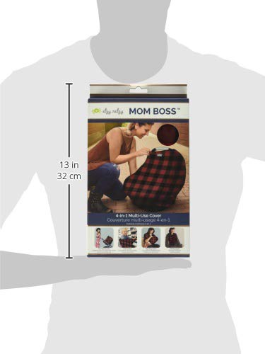 Itzy Ritzy 4-in-1 Nursing Cover, Car Seat Wrap, Shopping Cart Cover & Infinity Scarf – Breathable, Multi-Use Nursing Cover-Up for Breastfeeding, Carseat Canopy & Stroller Covering (Buffalo Plaid)