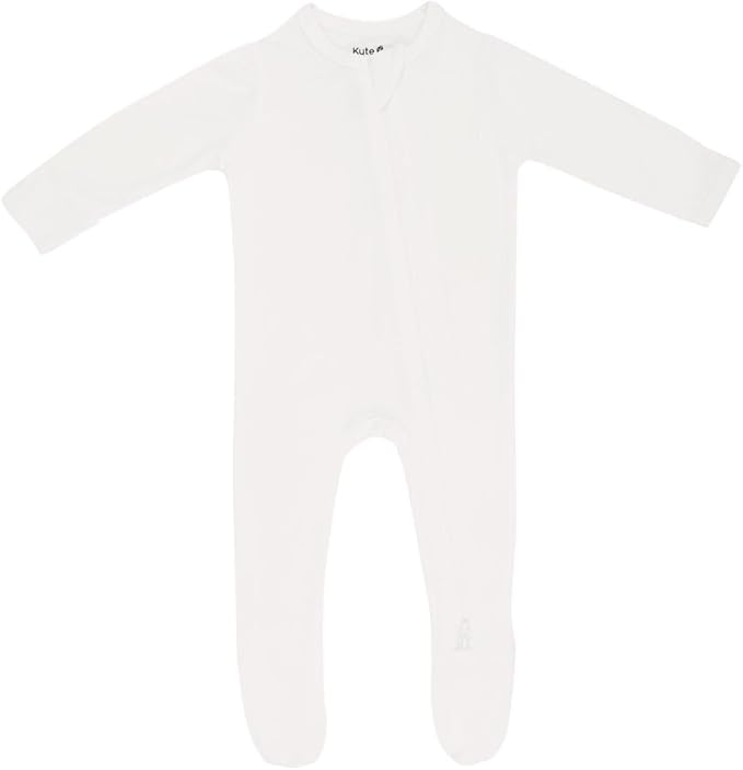 KYTE BABY Unisex Zipper Closure Footies, Rayon Made From Bamboo, 0-24 Months