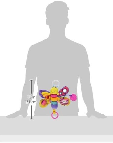 Lamaze Clip On Car Seat and Stroller Toy - Fifi the Firefly - Crinkle Car Seat Toys and Stroller Toys - Sensory Toys for Babies - Travel Toys for Car - Infant Toys Ages 0 Months and Up