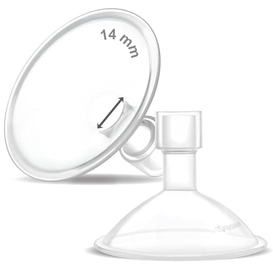 Maymom MyFit Crater Series 14mm Two-Piece Design Small Breastshield Compatible with Medela Breast Pump Parts; Replace Medela Shields; Fit Flex Connector; 2pc