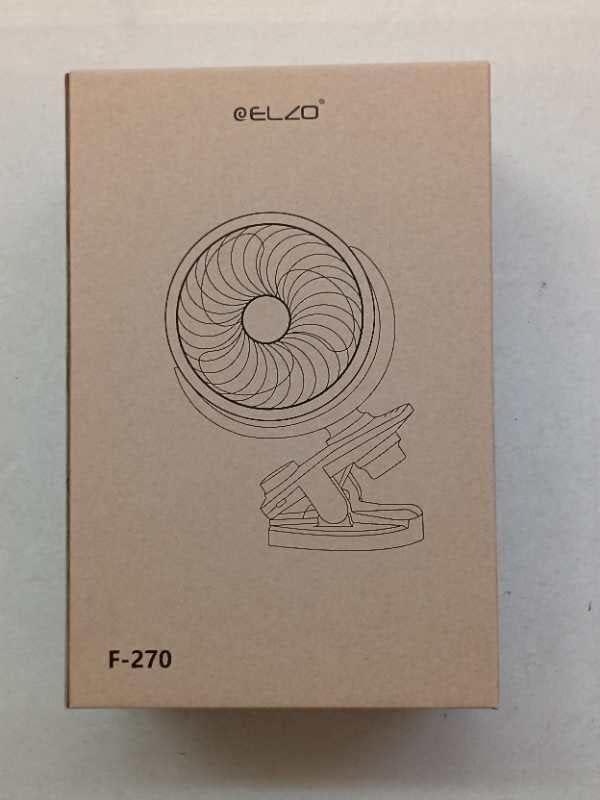 ELZO Clip on Fan, 5000mAh Mini USB Desk Auto Oscillating Small Fan, 360° Rotation Rechargeable Stepless Speed, Super Quiet Portable Fan for Office Stroller Car Camping Travel, Black