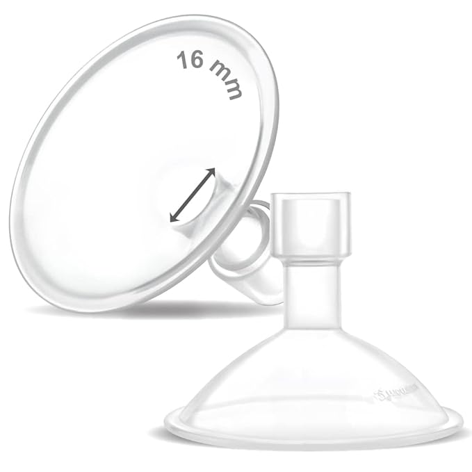 Maymom MyFit Crater Series 16mm Two-Piece Design Small Breastshield Compatible with Medela Breast Pump Parts; Replace Medela Shields; Fit Flex Connector; 2pc