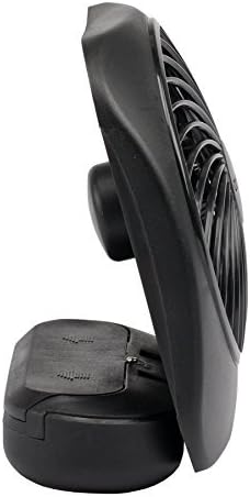 O2COOL Treva 5 Inch Battery Powered Fan Portable Desk Fan 2 Cooling Speeds with Compact Folding & Tilt Design Cubicle Accessories Small Portable (Black)