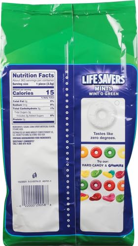 LIFE SAVERS Mints, Bulk Hard Candy Wint-O-Green Breath Mints, 44.93 oz Party Size (Pack of 2)