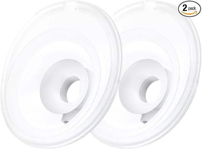 2pcs Double-Sealed Flange 24mm Compatible with Momcozy M5 Breast Pump, 24mm Flange M5 Breast Pump Replacement Accessories,Not for Others