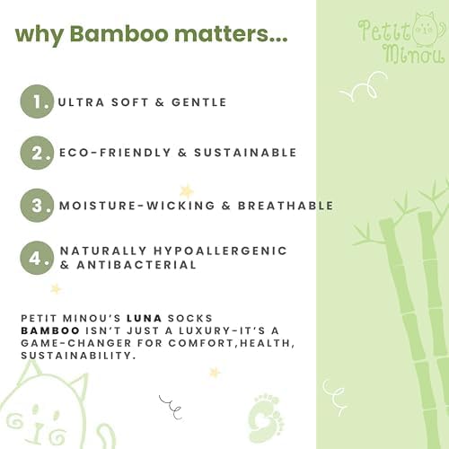 Luna Seamless-Toe Viscose from Bamboo Crew Socks - Soft Eco-Friendly 6-Pack Baby & Toddler Socks