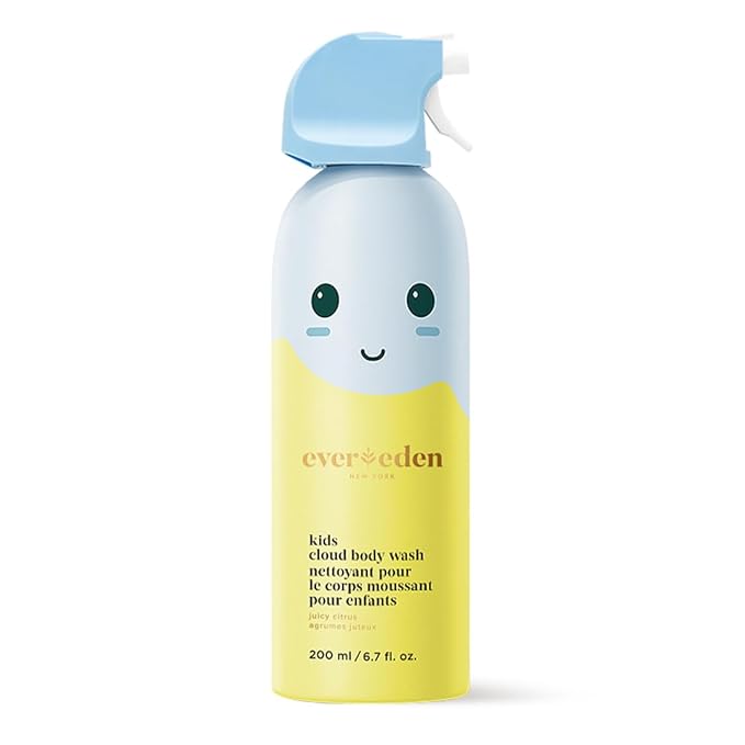 Evereden Kids Cloud Body Wash (6.7 fl. oz., Juicy Citrus): Creamy Nourishing Cloud-Like Texture Toddler Body Wash - Gentle Hydrating Body Wash for Kids with Delicate Skin