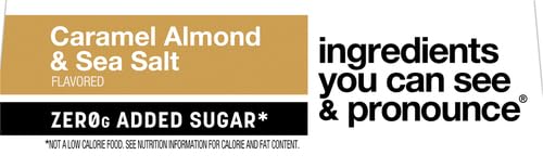 KIND ZERO Added Sugar Bars, Caramel Almond & Sea Salt, Keto Friendly Snacks, Gluten Free, 5g Protein, 5 Count