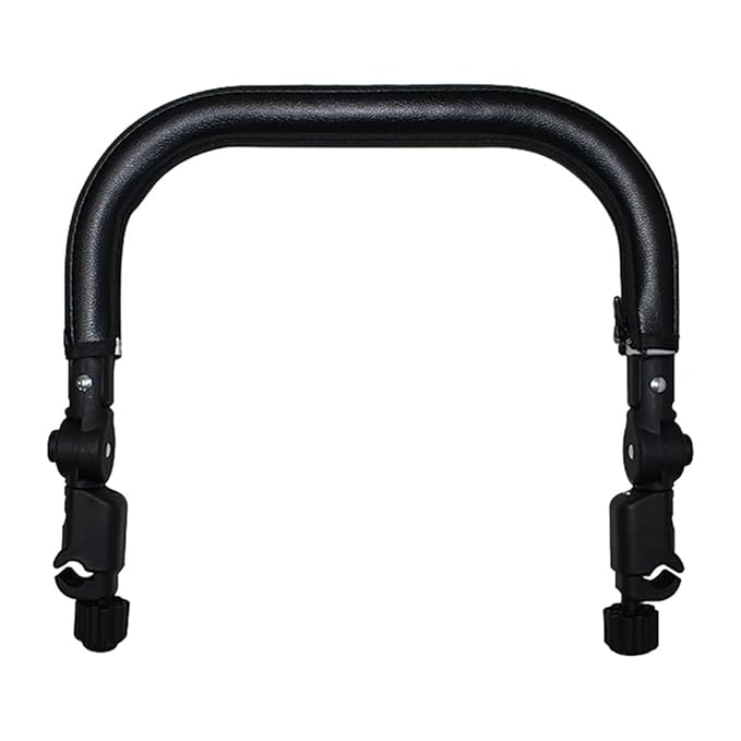 Baby Stroller Belly bar Stroller Armrest Handle Crossbar Accessories Compatible for BBZ YoYo and Yoyo Black PU Pushchair Leather pram