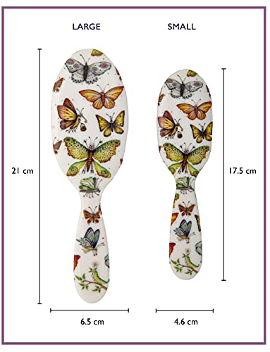 Rock & Ruddle Soft White Natural Boar Bristle Hairbrush for Babies and Young Children (Baby 6.9") - Perfect for Fine Hair Detangling and Smoothing - Designed & Made in UK - Unicorns Design