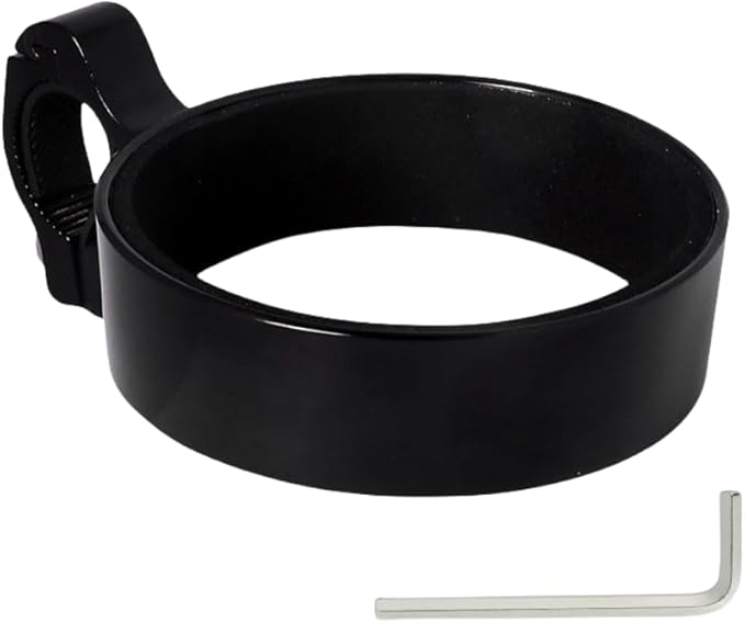 Premium Aluminium Bike Handlebar Cup Holder - Secure, Stylish, and Versatile, Baby Strollers Available (A Cup Holder-Black)