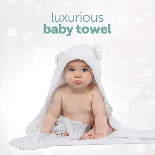 Hooded Baby Towels for Newborn - Super Soft Baby Bath Towels with Hood, Highly Absorbent Viscose Made from Bamboo Hooded Towel for Infant, Toddler and Kids, Baby Essentials