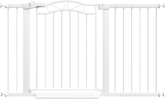Fairy Baby 51.5"-54.3" Extra Wide Press Mounted Baby Gate Indoor for Kids Or Pets Walk Thru No Drill Long Dog Gates for The House Doorway Child Safety Gate