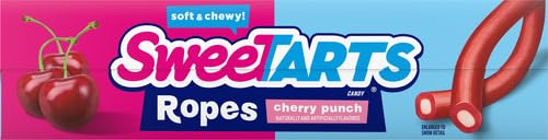 SweeTARTS Soft and Chewy Ropes, Cherry Punch Flavor, 1.8 Ounce Pouches (Pack of 48)
