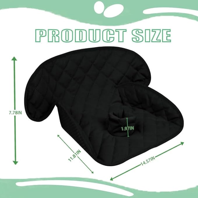 MOOB Waterproof Car Seat Protector - Potty Training Liner for Baby & Toddler, Machine Washable Piddle Pad with Anti-Slip Backing, Universal Fit for Infant Car Seat & Stroller (Black)