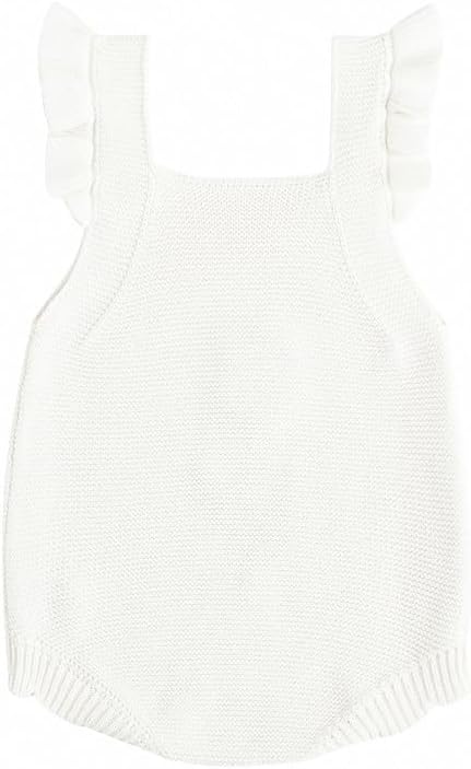 Simplee kids Baby Girls Sunflower Knit Rompers Knit Clothes for Newborn Baby Girls