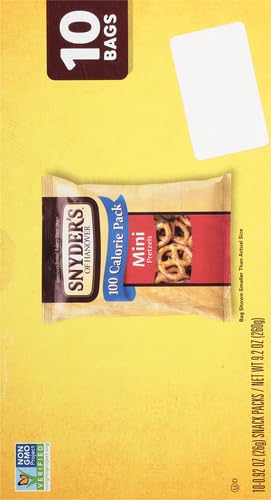 Snyder's of Hanover, 100 Calorie Mini Pretzels, Individual Packs, 10 Ct (pack of 2)