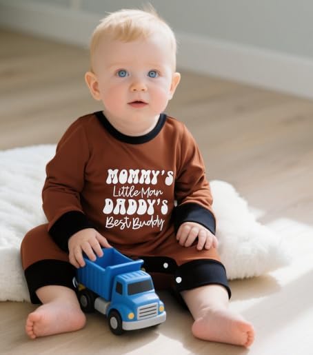 NZRVAWS Baby Boy Clothes Preemie Infant Boy Bear Outfits Jumpsuit Bodysuit Letter Print Romper