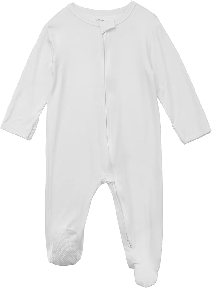 Aablexema Baby Footie Pajamas Zipper - Rayon from Bamboo Infant Footed Pjs with Mittens Sleepwear Jammies