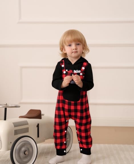 NZRVAWS Baby Boy Clothes Newborn Outfits Infant Romper Fall Winter Hoodie Pocket Pants Overalls Set NB-18M