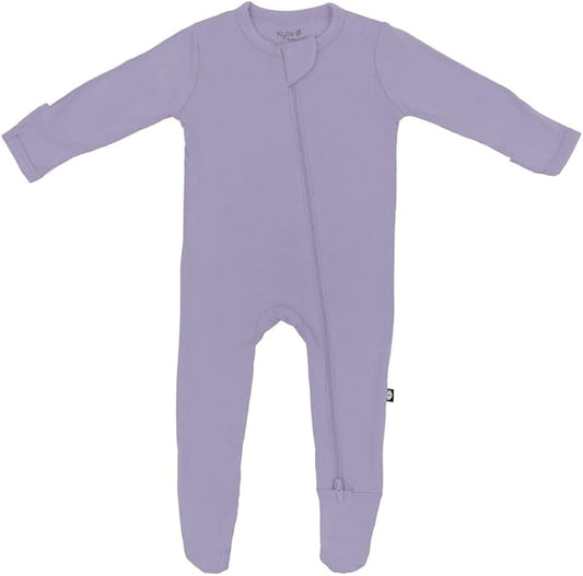 KYTE BABY Unisex Zipper Closure Footies, Rayon Made From Bamboo, 0-24 Months