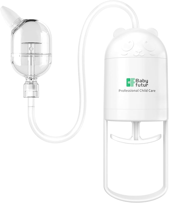 Nasal Aspirator for Baby – Manual Push-Pull Control, Quiet Strong Suction, No Battery Needed – Gentle & Hygienic Nose Sucker with Storage Box & Booger Clip