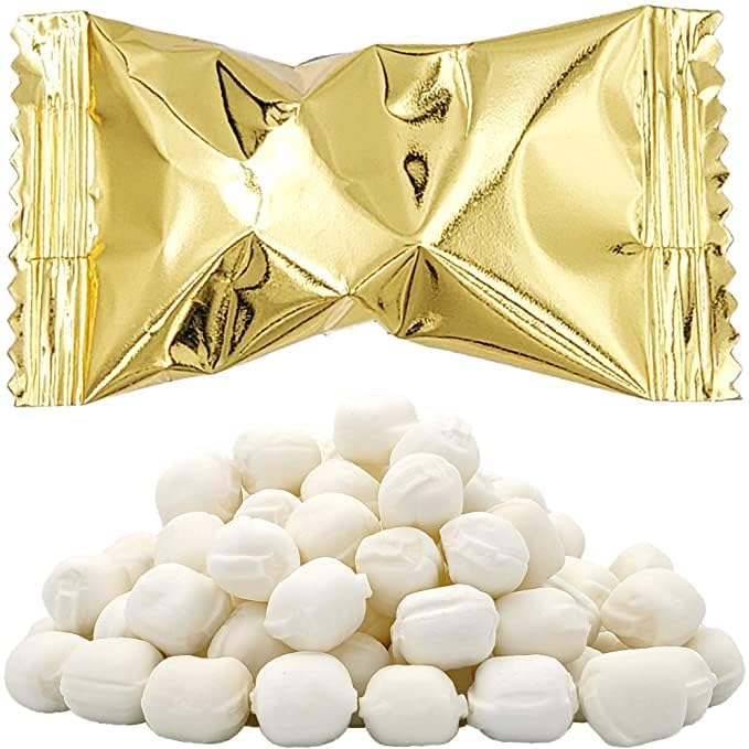 The Dreidel Company Gold Buttermints, Mint Candies, After Dinner Mints, Butter Mint Candy, Fat-Free, Individually Wrapped (275 Pieces)