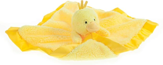 Apricot Lamb Stuffed Animals Duck Security Blanket Infant Nursery Character Blanket Luxury Snuggler Plush Baby Lovey(Duck, 13 Inches)