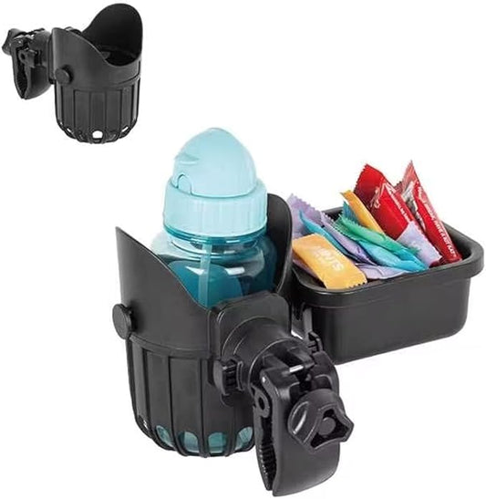 Removable Stroller Snack Tray With Universal Cup Holder, Detachable Attachment and Accessories, Bike Cup Holder, 2 in 1 Detachable Snack Tray