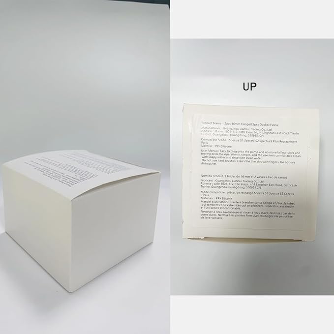 16mm Flange and Duckbill Valve Compatible with Spectra S1 Spectra S2 Spectra9 Plus Synergy Gold Breast Pump, Spectra Pump Parts S2 Parts S2 Accessories Replacement