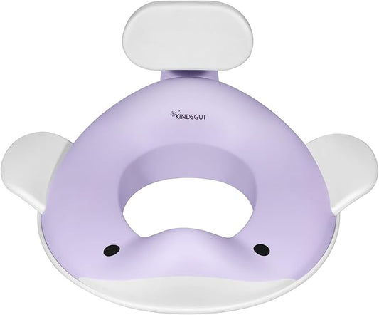 Kindsgut Potty Training Seat in whale design, designed in Germany, suitable for all toilet shapes non-slip toilet seat, Lilac
