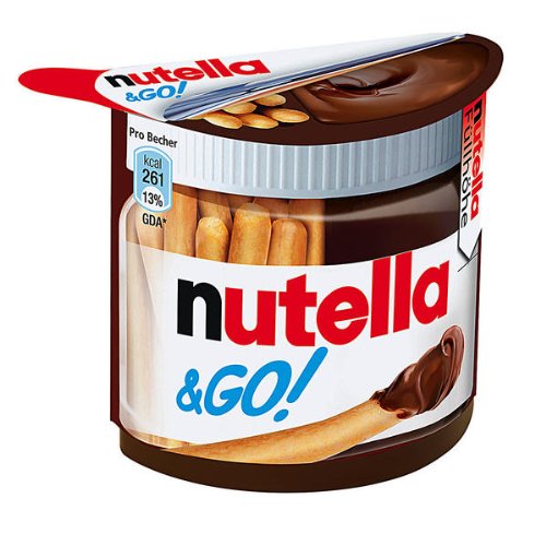 Nutella & GO! Bulk 12 Pack, Hazelnut and Cocoa Spread with Breadsticks, Stocking Stuffers, Snack Cups, 1.8 oz Each