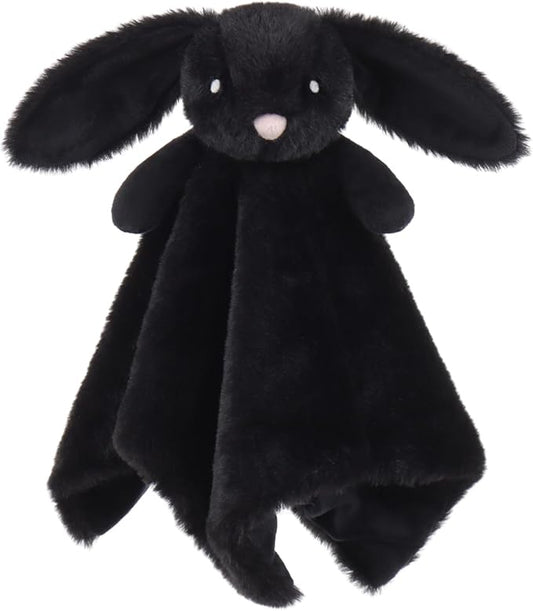 Apricot Lamb Black Bunny Blanket Soft Loveys for Babies, Security Blanket for Baby Boy and Girl, Infant and Toddlers 13.8x13.8 Inches