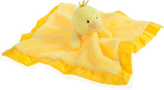 Apricot Lamb Stuffed Animals Duck Security Blanket Infant Nursery Character Blanket Luxury Snuggler Plush Baby Lovey(Duck, 13 Inches)