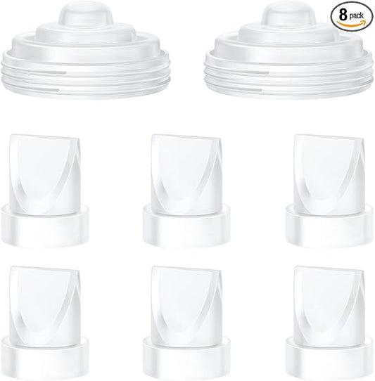 6Pcs Duckbill Valves and 2Pcs Diaphragm Compatible with Momcozy M5 Breast Pump, Breast Pump Replacement Accessories for Momcozy M5, Replacement Accessories