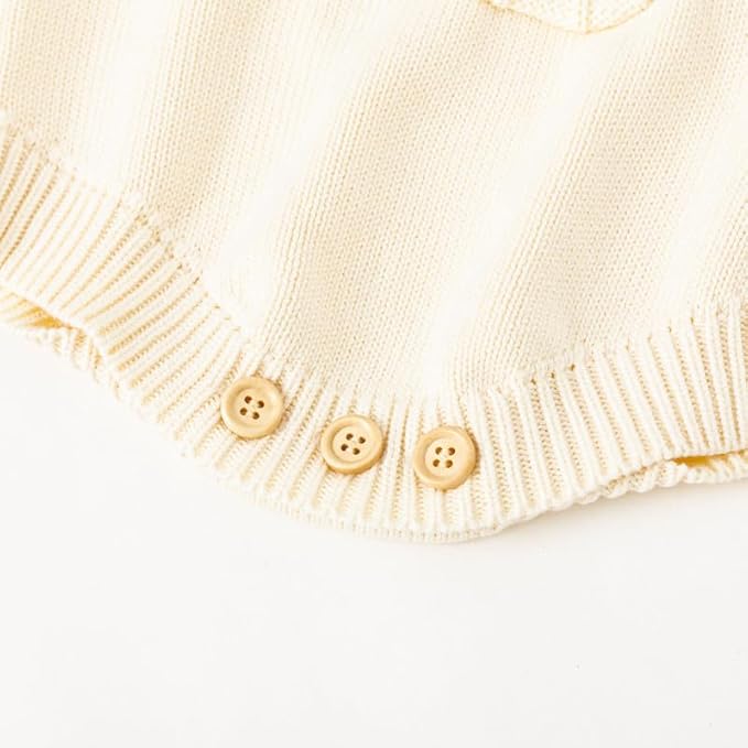 Simplee kids Baby Girls Sunflower Knit Rompers Knit Clothes for Newborn Baby Girls