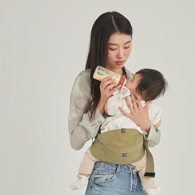 GOOSEKET 365 Toddler Carrier, 100% Cotton, Lightweight, Easy-to-USE, Portable, Suitable from 6-48 Months, Supports UP to 44LBS (Khaki)