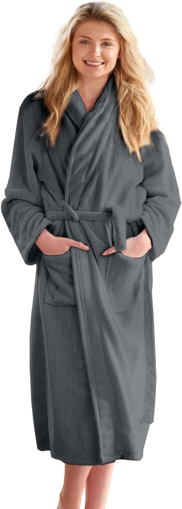 DAN RIVER Premium Cotton Terry Robes for Women and Men, Ultra Soft bathrobe with Adjustable Waist Belt and Pockets Pack of 1